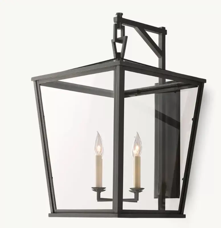 Modern Wall Lamp Clear Glass Sconce Garden Villa Project Home Outdoor Wall Lamp