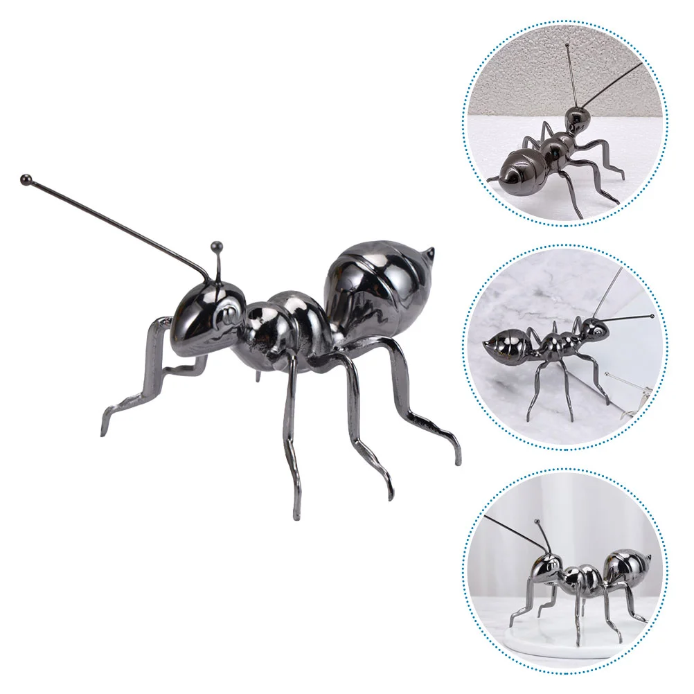 Book Shelf Decor Table Ant Statue Ornament Study Room Decoration Home Metal Figurines Car Interior