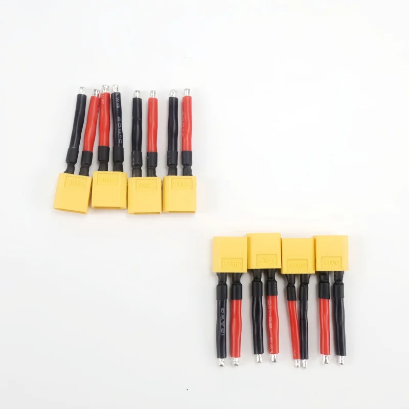 5 pairs of XT60 plug female and male connectors 5cm with 12/14AWG silicone wire, for RC lithium battery cable