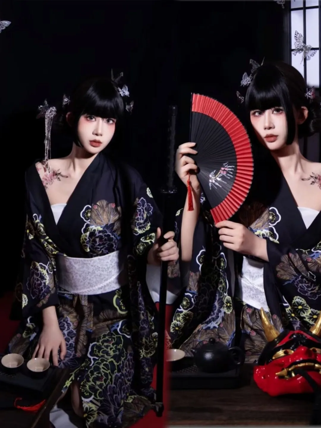 

Новинка: Комплект для фотосессии в традиционном японском винтажном стиле — халат и нарядная одежда для девочек