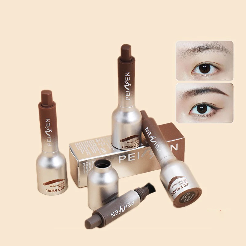 Square Brush Wild Eyebrow Painting Paste Pressing 3d Dye Dip Eyebrow Long-Lasting Enhancers Cream Hairline Modification Makeup