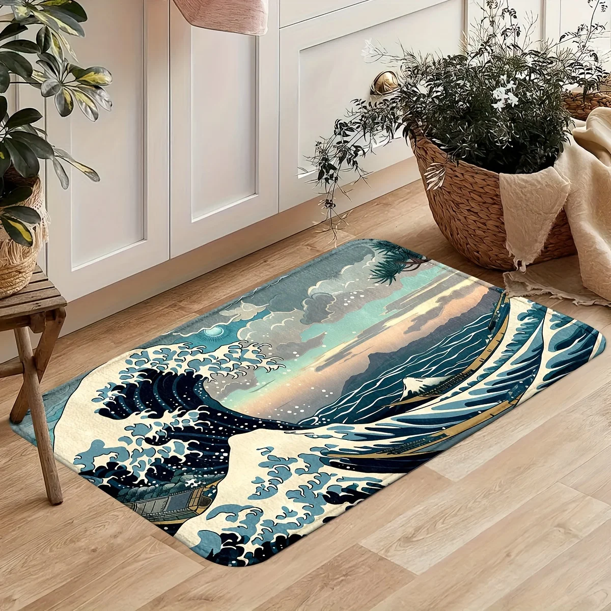 VIKAMA Stormy Waves السجاد 2 قطعة سجادة المطبخ ممسحة لينة ترحيب حصيرة سجادة غرفة معيشة البساط لغرفة النوم ديكور المنزل