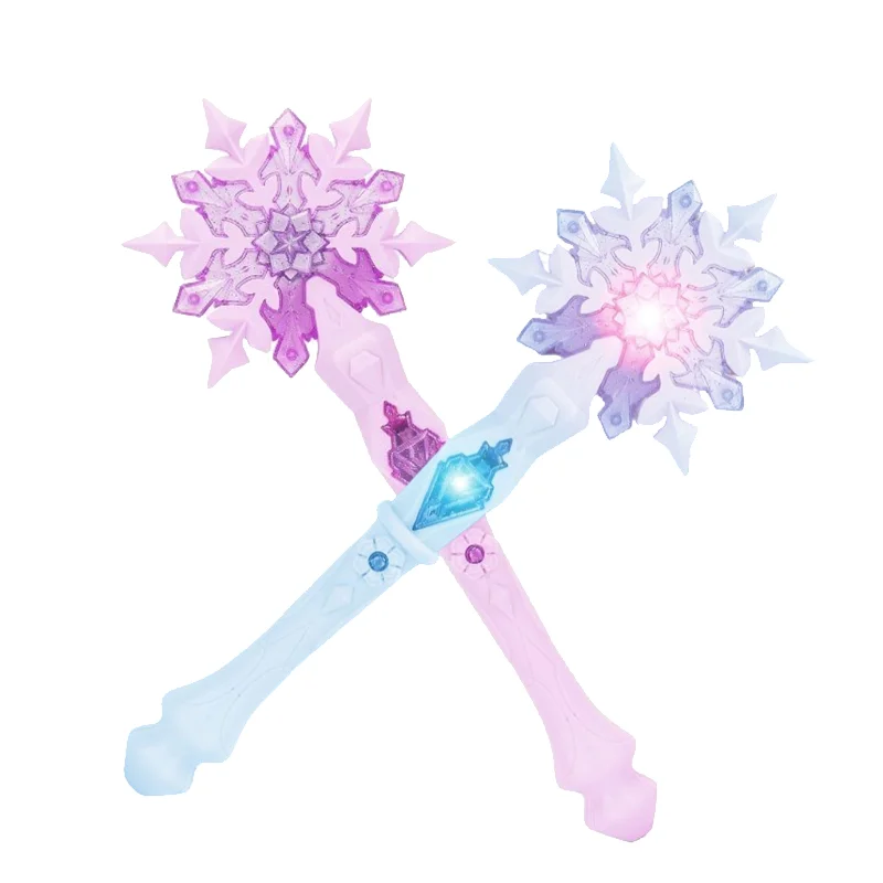 1pc Magic Wand Sound Light Wand Blue and Pink Girl Magic Wand Children's Cosplay Luminous Toy Party Decoration Gift