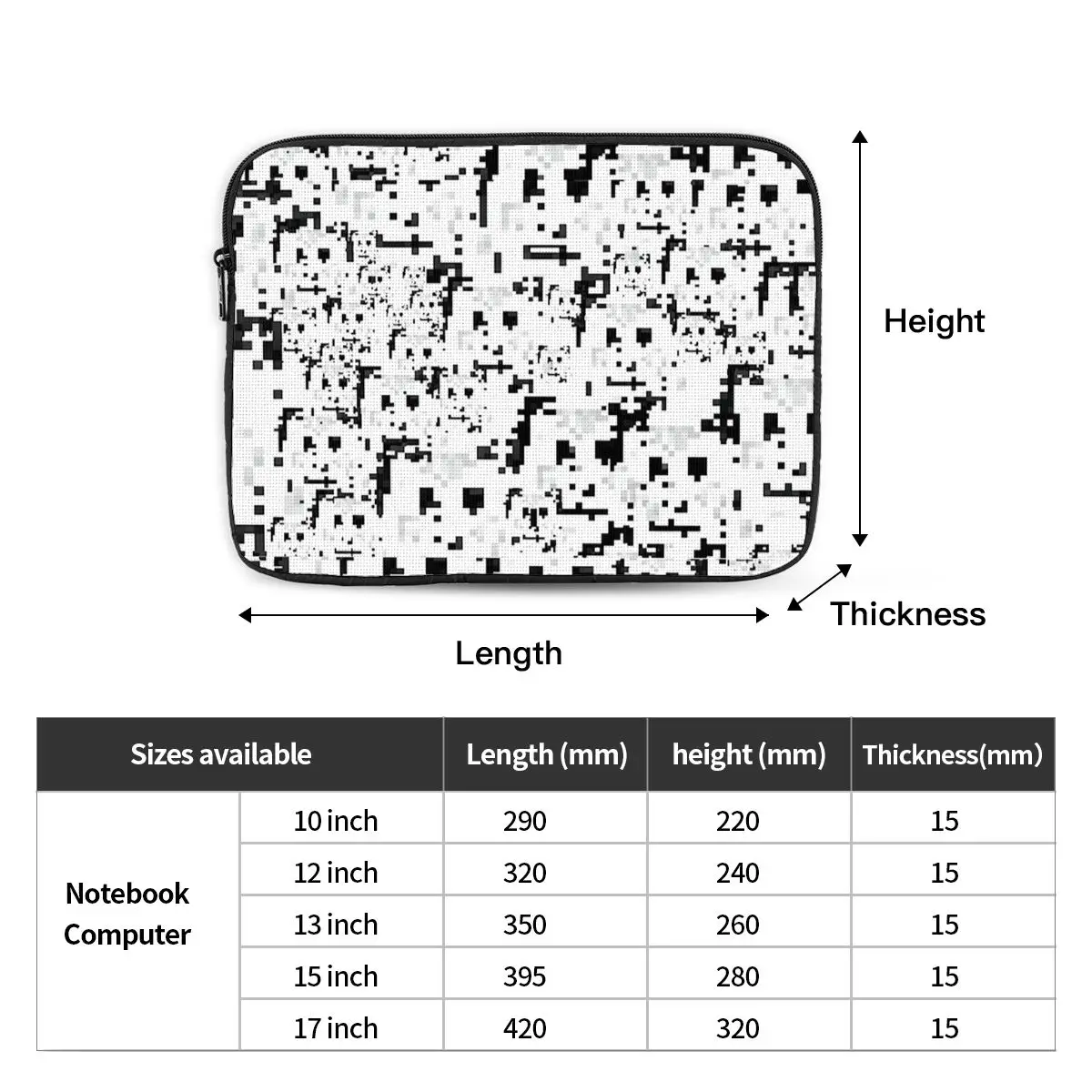 Anti Facial Recognition Notebook Laptop Bag Case Pouch For Macbook Air Pro Tablet Shockproof Case Bag