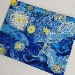 Cotton Fabric world masterpiece Starry sky moon night Sewing Cloth baby Dress Clothing Textile Tissue Patchwork Mask headscarf