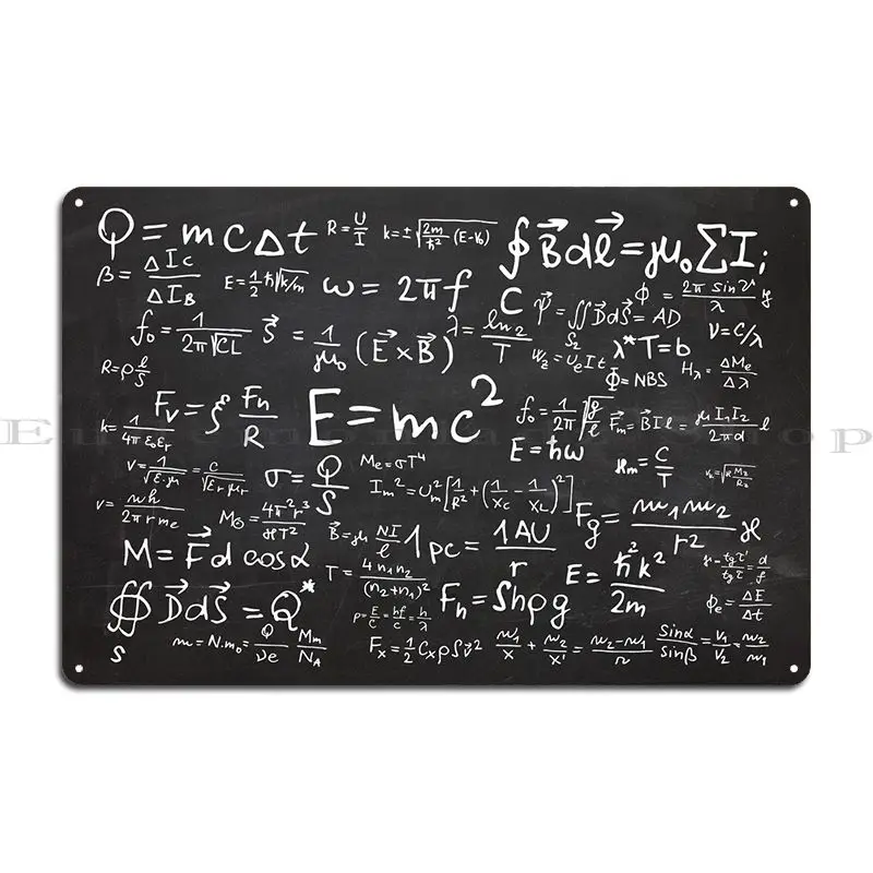 Mathematical Formulas Metal Plaque Poster Decoration Cinema Wall Decor Garage Printing Tin Sign Poster