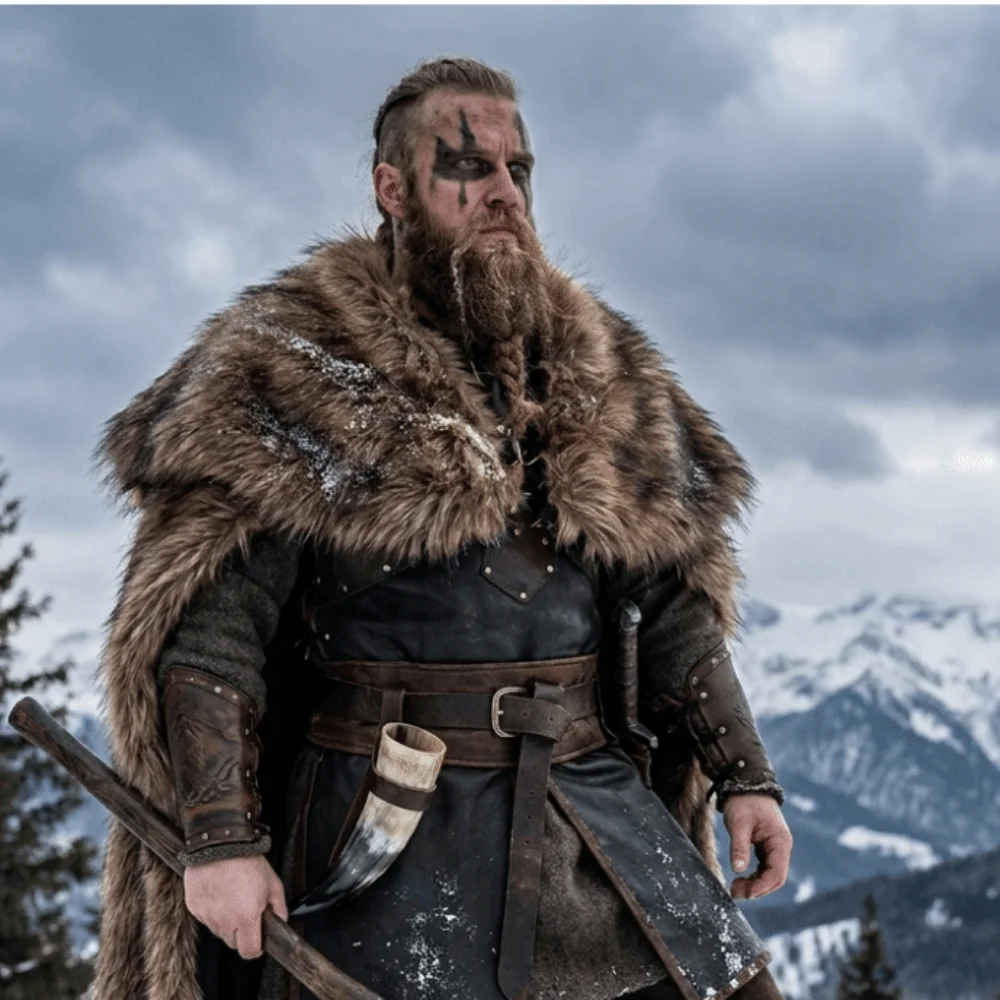 New Faux Fur Shawl Polyester Multicolor Shoulder Cape Warm Lightweight Viking Costume Cape Cosplay