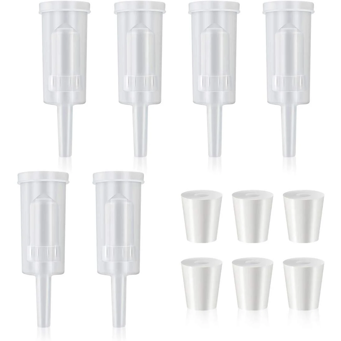 

Fermentation Airlock 6 Pack Brewing Airlock Wine Beer Airlock with Rubber Airlock Stopper Carboy Bung Twin Bubble Airlock for