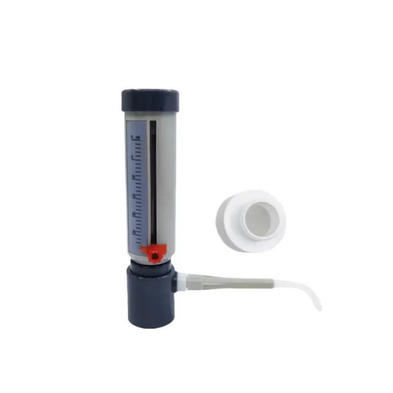 실험실 병 상단 디스펜서 경제적인 디스펜서 슬리브 타입 0-25ml 조절 가능 액체 추가기 반자동 액체 디스펜서