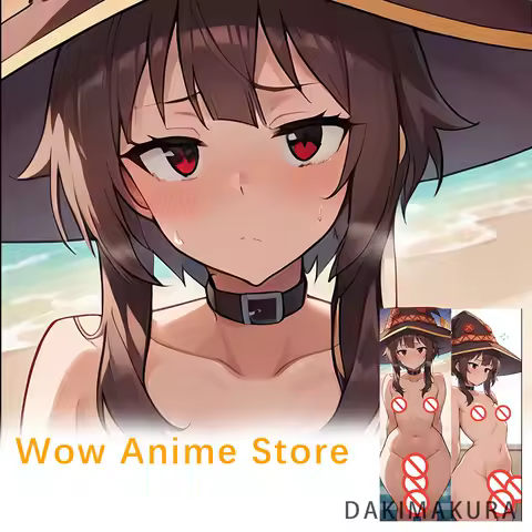 Megumin Konosuba Nsfw Futa Anime Body Pillow case Dakimakura Cover Double-Sided PrintLife-size Pillowcase
