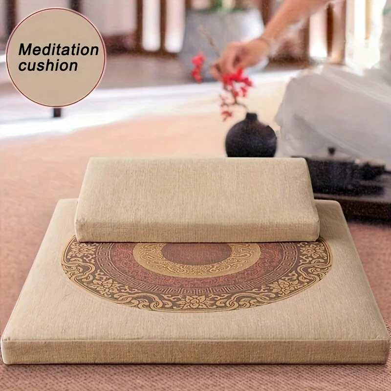 

Zen Meditation Cushion Thickening Worship Mat Home Sitting Kneeling Pad Meditation Mat Four Seasons Health Coconut Palm Rush