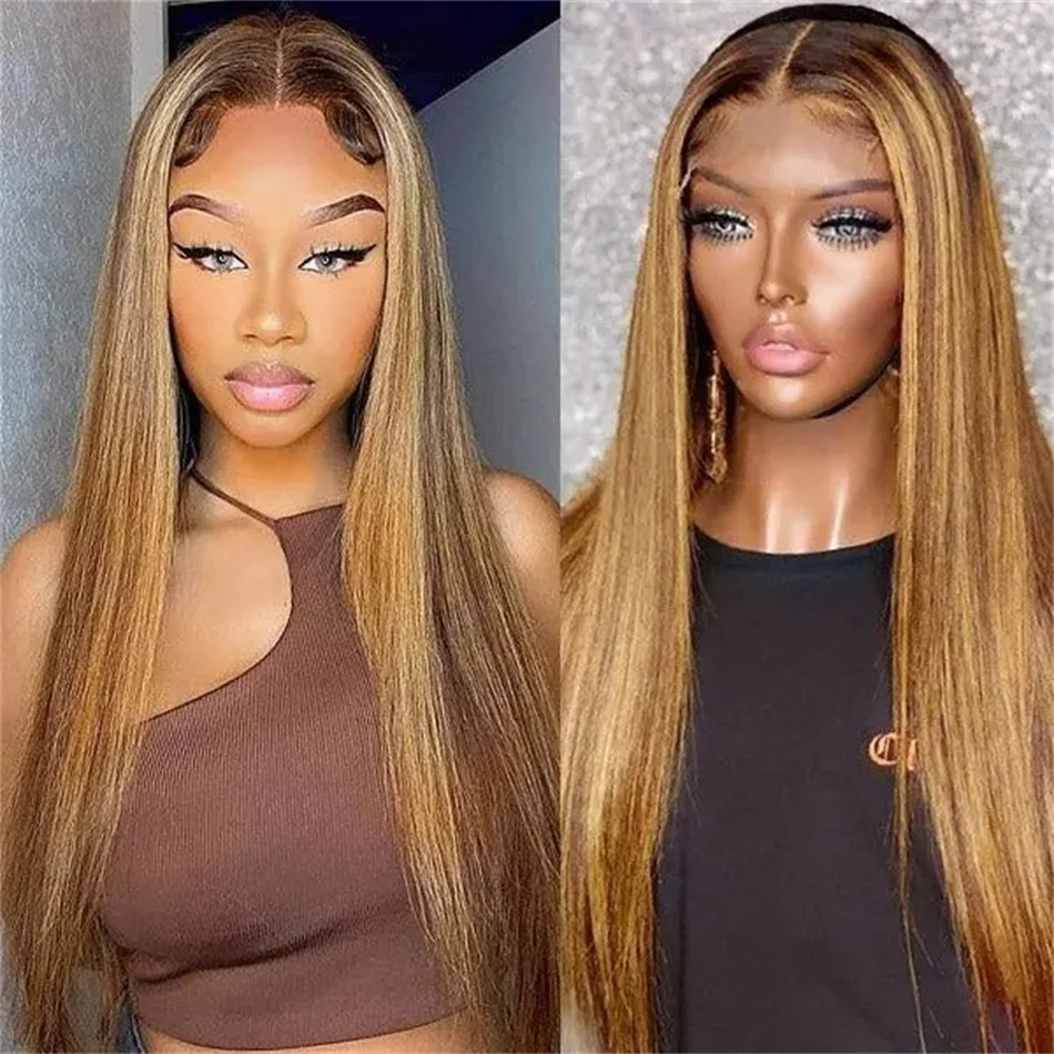 

Highlight HD Lace Front Wigs 180% 13x6 HD Lace Front Wigs Straight Hair Lace Melt Skin Honey Blonde HD Lace Front Human Hair Wig