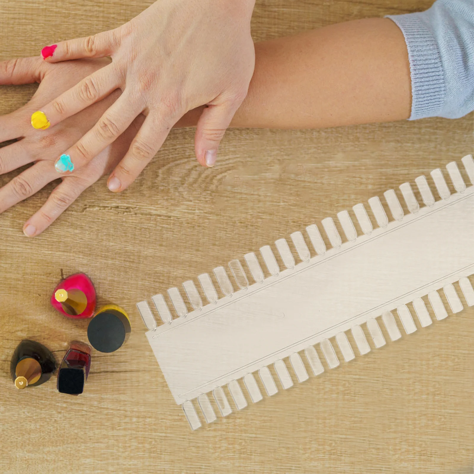 

2Pcs Transparent Nail Tip Palette 60 Colors Practice Board for Nail Art Design Training Gift for Beginners Professionals