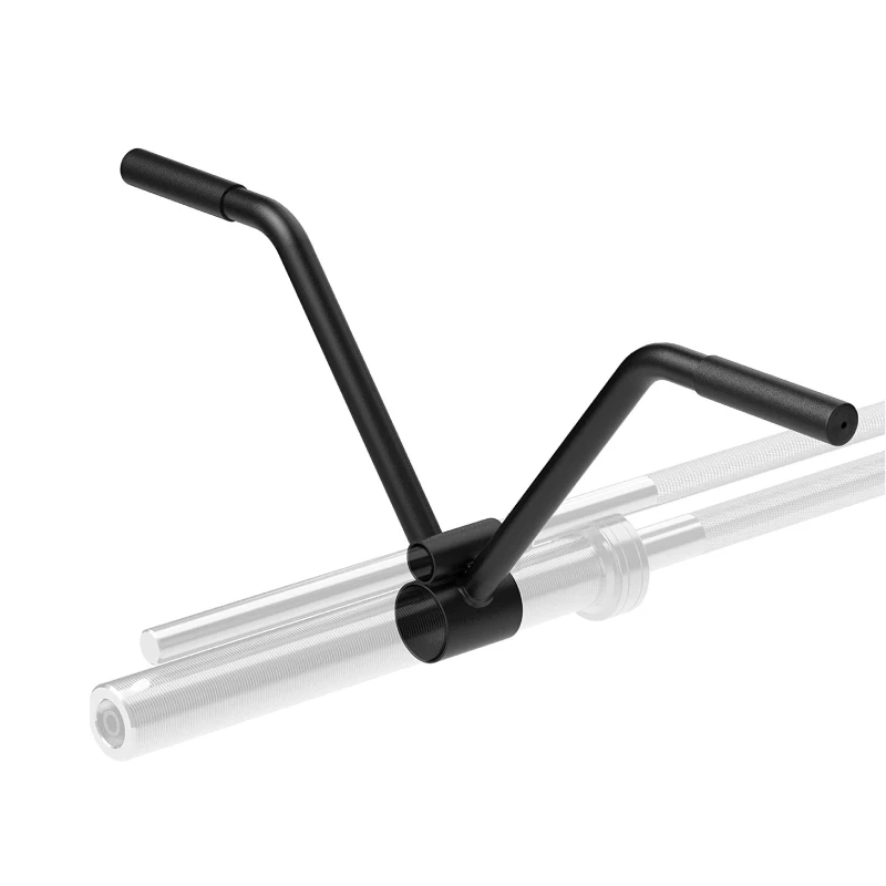 T Bar Row Barbell Handle, Solid Steel V Straight Landmine Attachment, Fits 1 & 2 Inch Olympic Bars, Home Gym Equipment