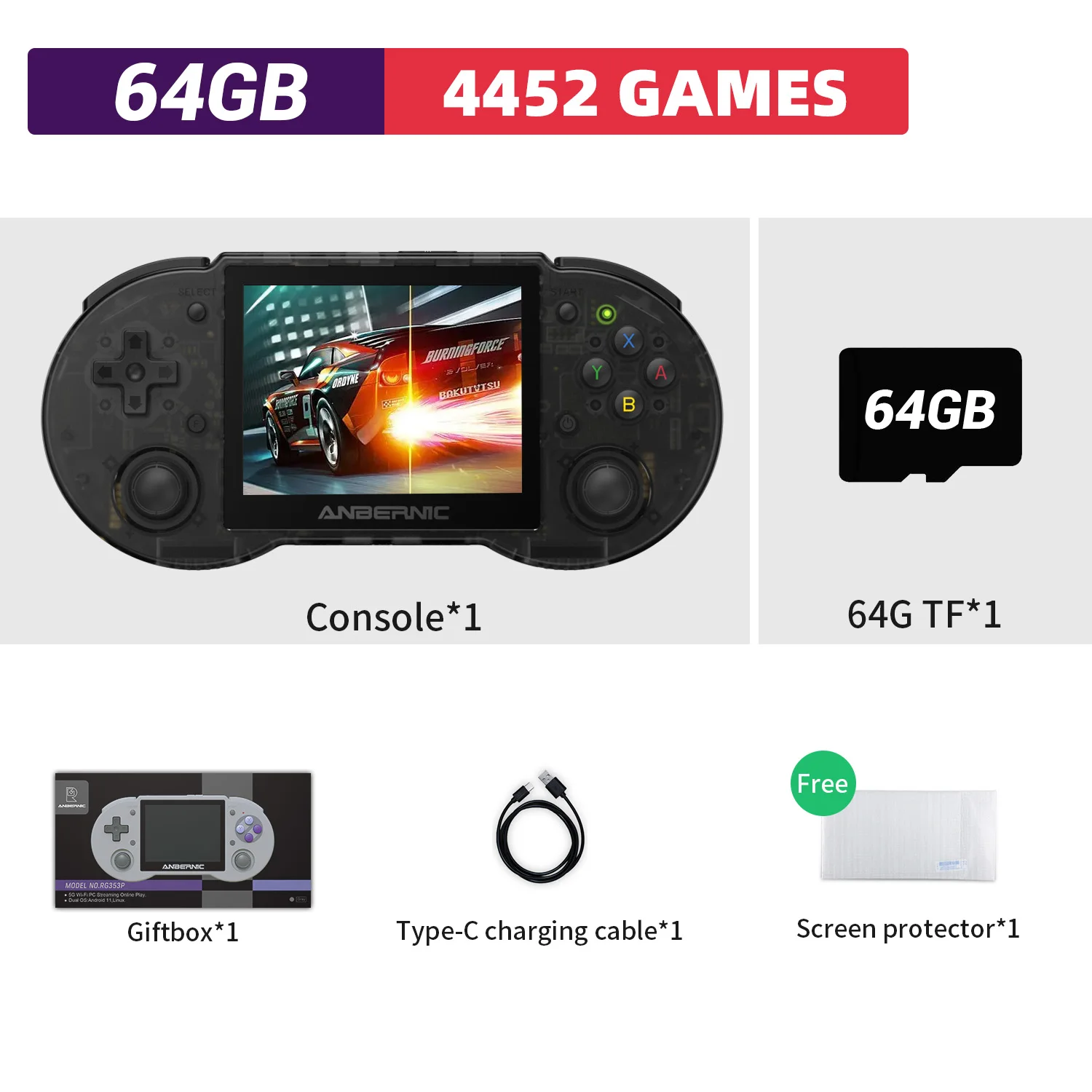 Anbernic RG353P Retro Handheld Video Game Console 3.5-inch IPS