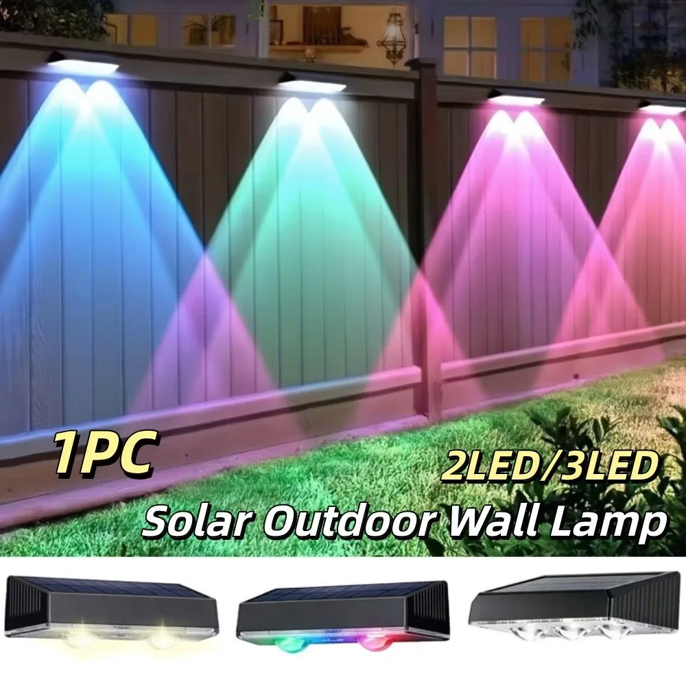 No Drill Solar Outdoor Wall Light Waterproof Solar Powered Solar Wall Washer Light Self Stick No Drilling