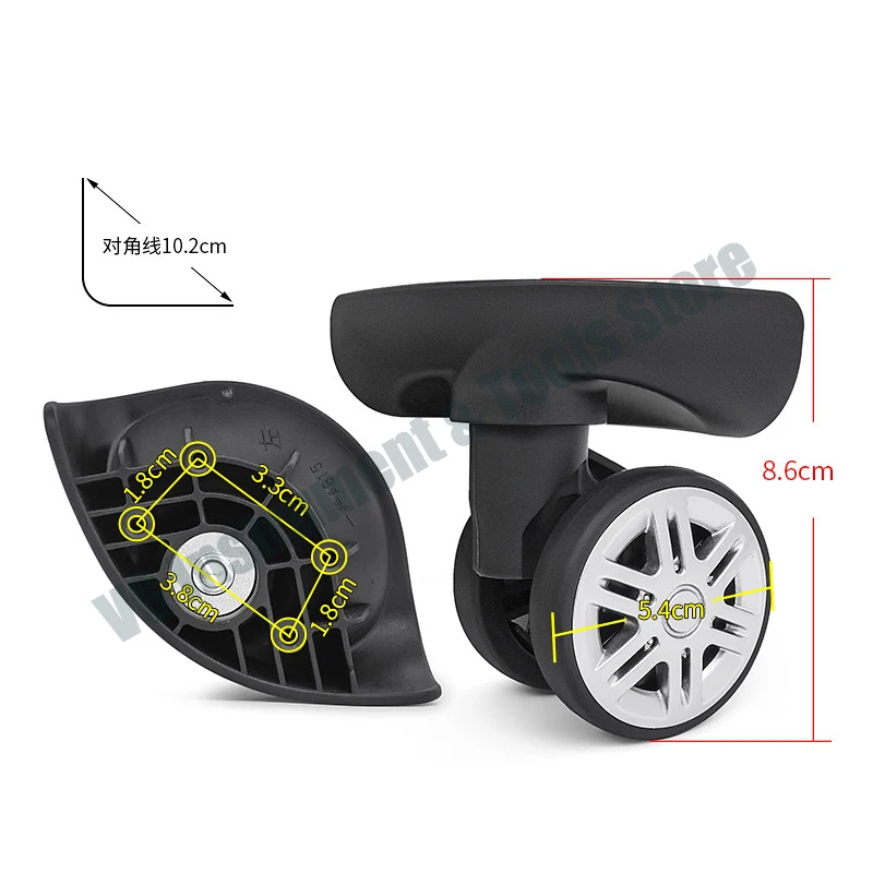 Zhongtai A815 Silent Swivel Caster Replacement Wheels, Repair Accessories for American Tourister Trolley Suitcase Luggage