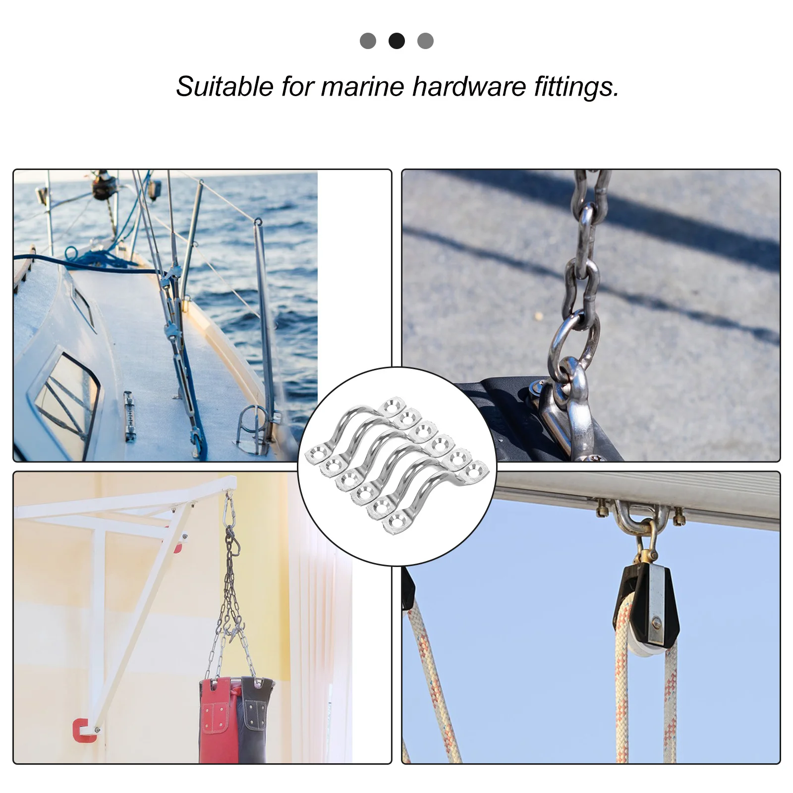 

10pcs Bow Handle Stainless Steel Kayak Deck Grip For Boat Yacht Canoe Accessories Rigging Fixing Parts Marine