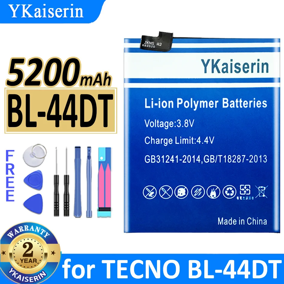 

5200mAh YKaiserin Battery for TECNO BL-44DT Bateria