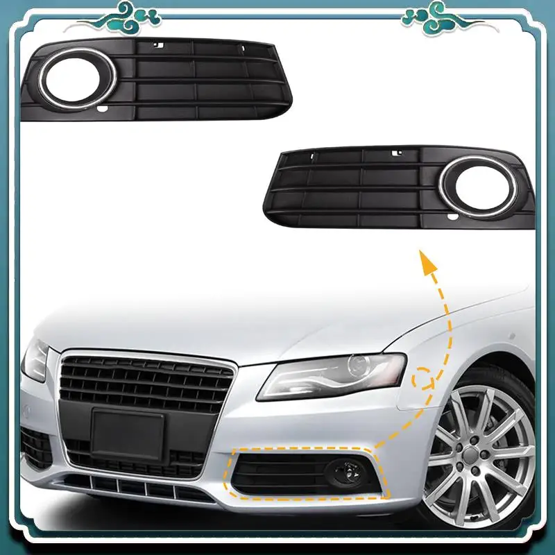 

Premium Fog Light Frame Lamp Trim Grill Cover Under Front Bumper For A4 B8 A4L 2009-2012 8KD807681 8KD807682 Replacement