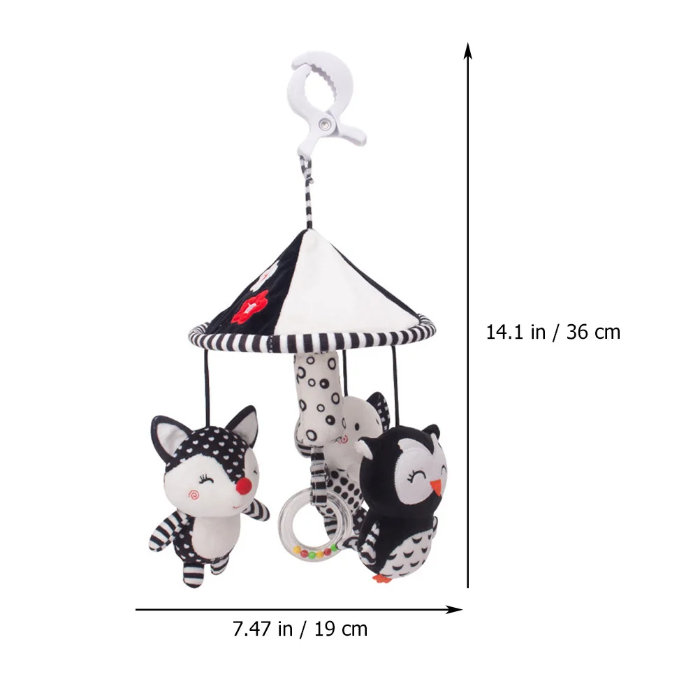 Adorable Elephant Shape Hanging Rattle for Baby Crib - Premium PP Cotton Lightweight Infant Bed Pendant with Soothing Design to