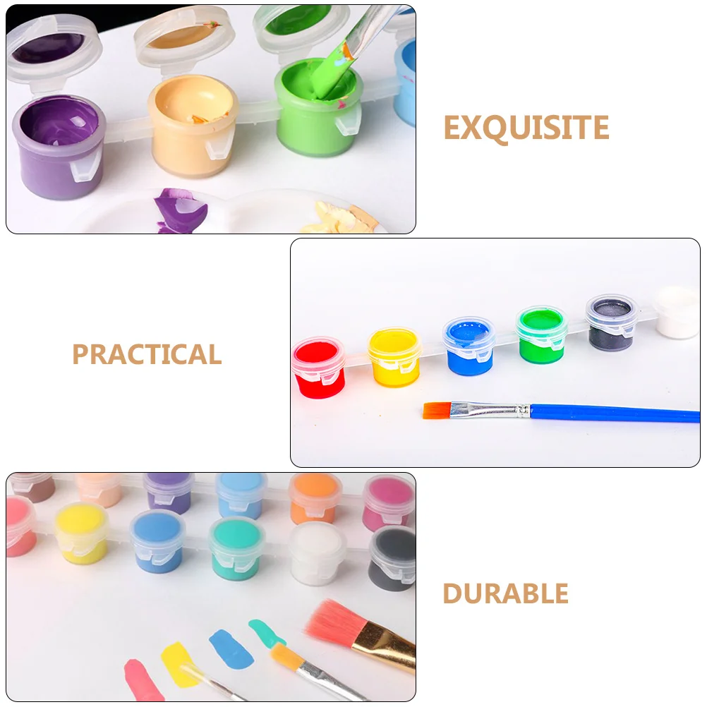 

25 Pcs Box Watercolor Pigment Box Palette Durable Plastic Tray Organizer Watercolor Case Portable Storage Art Supplies