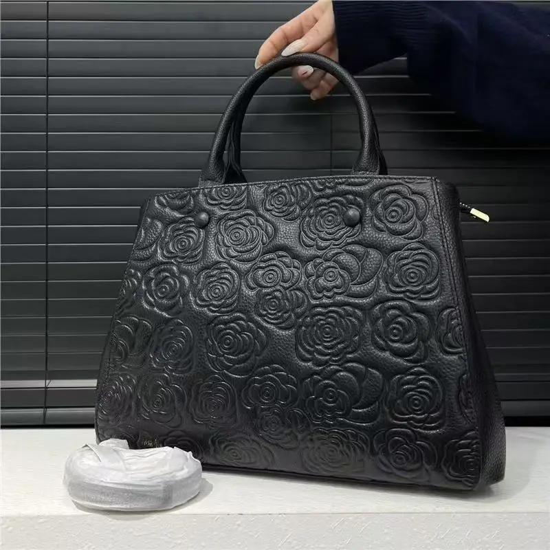 2027 New Fashion Flower Women Handbags European Designer Genuine Leather Shoulder Bags Female Girl Brand Luxury Crossbody Bag