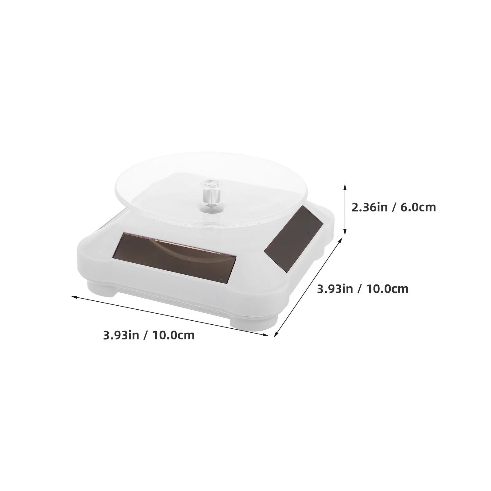 Motorized Solar Jewelry Display Rotating Turntable Silent Operation for Exhibitions Jewelry Stores Homes Eco Friendly