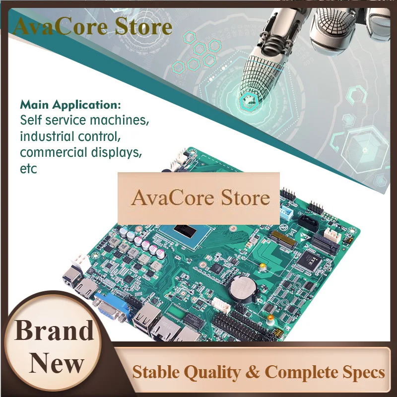 AvaCoreIndustrial PC Motherboard Onboard CPU Intel 12th Gen N100/N305 1*HDMI 1*VGA/1*DP LVDS RS232 Industrial Mini Itx Motherboa