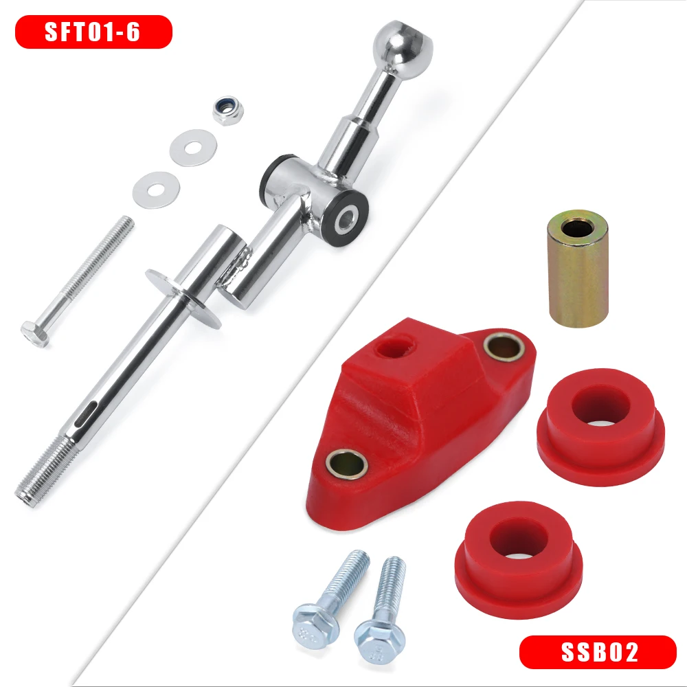 6 Speed Steel and Poly Short Throw Shifter & 85A Bushing Kit For 04+ Subaru Wrx Sti WX-SFT01-06+SSB02