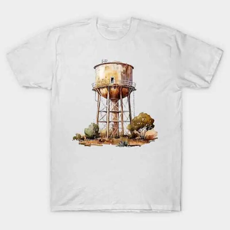 

Футболка Water Tower с акварелью S 5XL Быстрая доставка