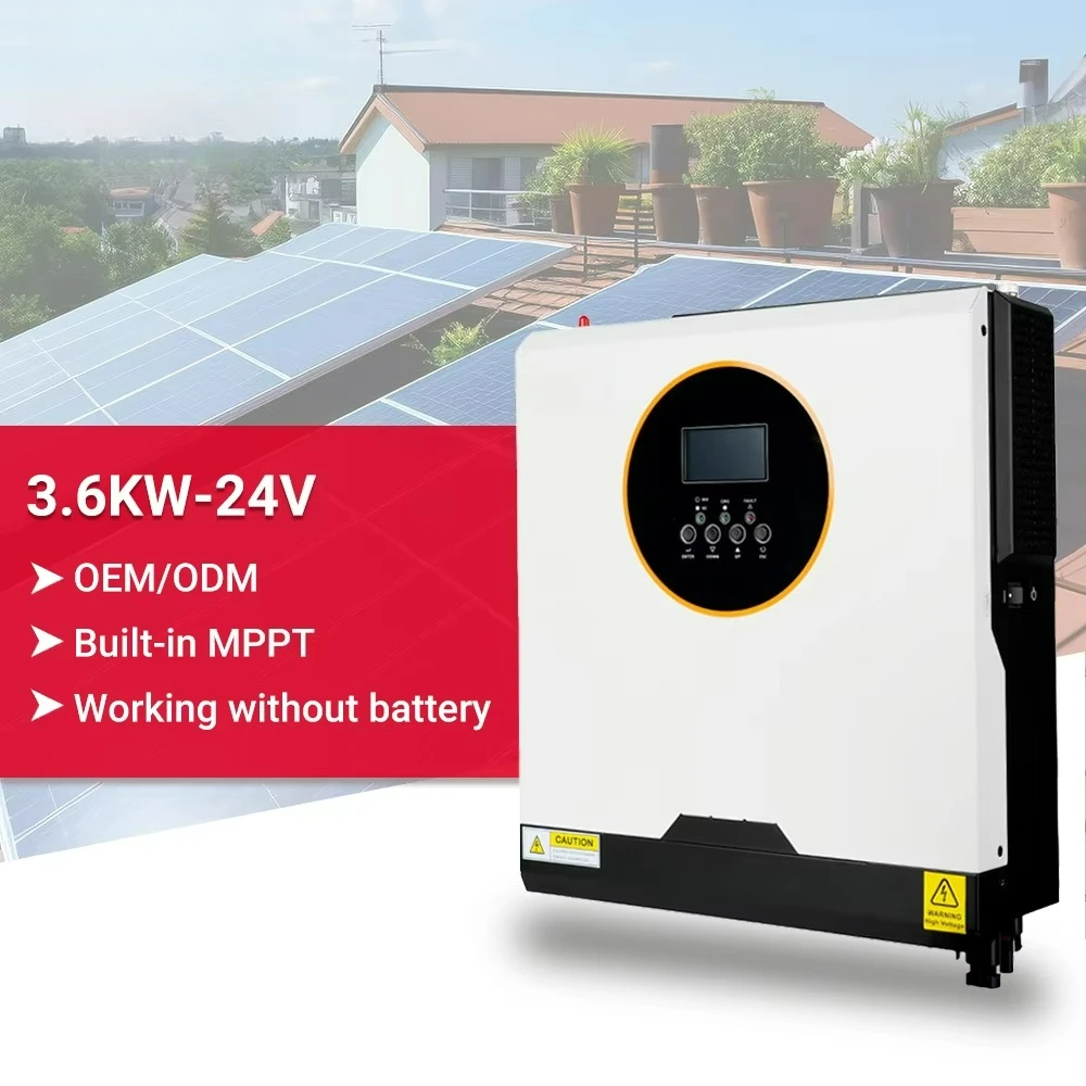 PH21 hybrid solar inverter 3.6KW pure sine wave single string 93% efficiency, lithium-ion battery household AC inverter