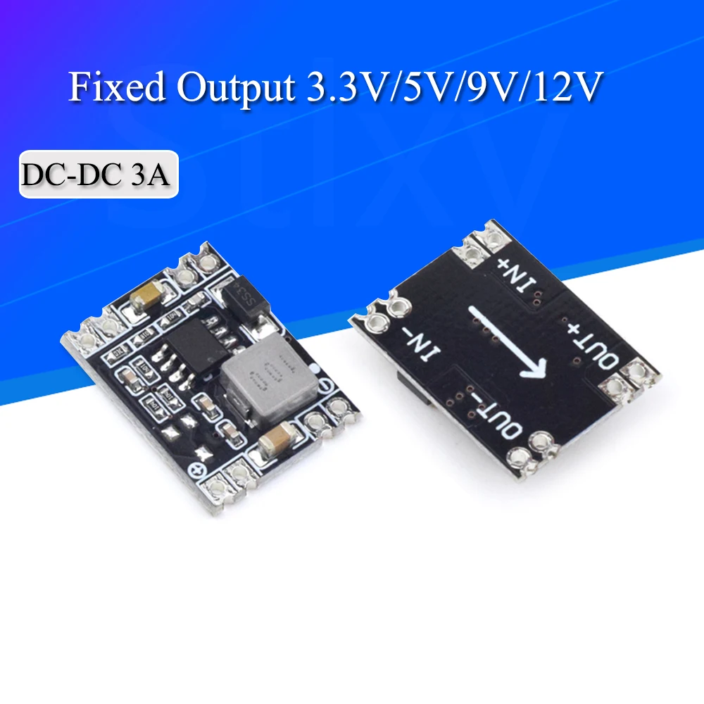 DC-DC 3A Buck Step-down Moduł zasilacza 5V-12V 24V do 5V 3.3V 9V 12V Stałe wyjście wysokoprądowe dla Arduino Zastępuje LM2596