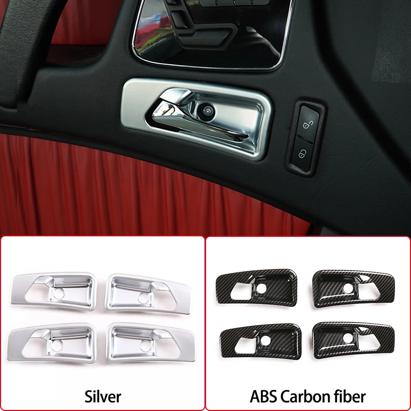 

ABS Carbon Car Inner Door Handle Bowl Decoration Cover Stickers For Mercedes Benz G Class W463 G63 G500 2007 2008 2009 2010