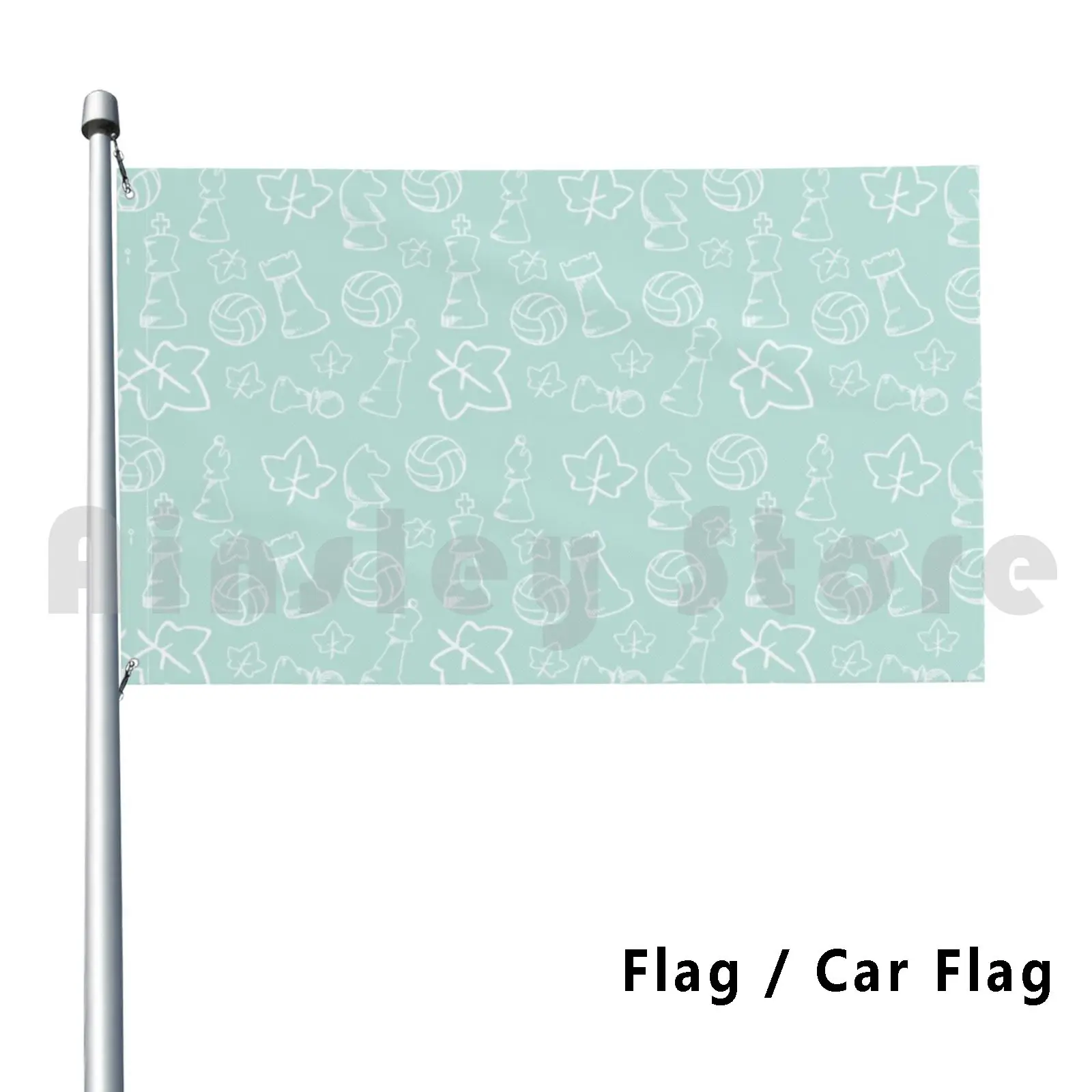 Aoba Johsai Pattern Flag Car Flag Funny Aoba Johsai Aobajohsai Seijoh Haikyuu Haikyu Oikawa Iwaizume