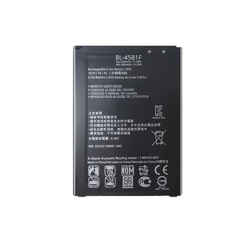 BL-44E1F BL-45B1F BL-45F1F BL-T34 BL-T37 BL-T42 Battery For LG V10 V20 V30 V40 V50 ThinQ K4 K7 K8 2017 2018 H990 F800 H968 H961N