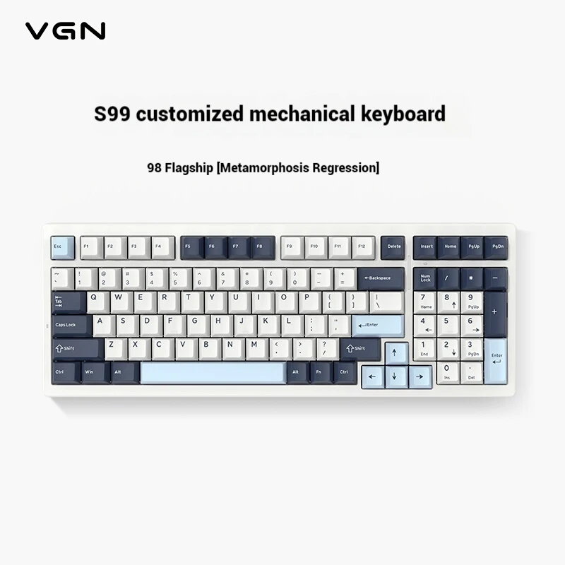 

Серия VGN S99, трехрежимная полная клавиша, с возможностью горячей замены, сублимационная колпачок из ПБТ, одинарная клавиатура с прорезями, индивидуальная механическая клавиатура для киберспорта