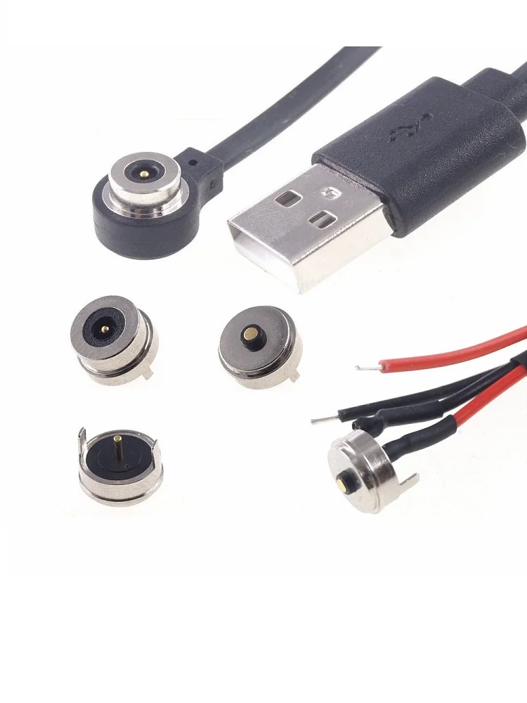 Connecteur à broche Pogo magnétique à ressort 2A, câble USB étanche, adaptateur de Charge d'alimentation à courant élevé, Force forte, 1 /5/10 pièces