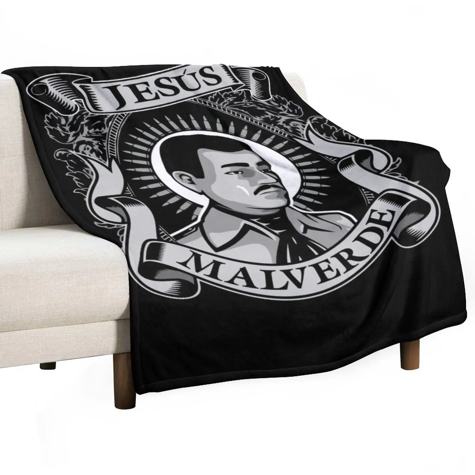 

Jesus Malverde Mexican Hero Angel Of The Poor Throw Blanket Blankets For Baby Bed linens sofa bed Blankets