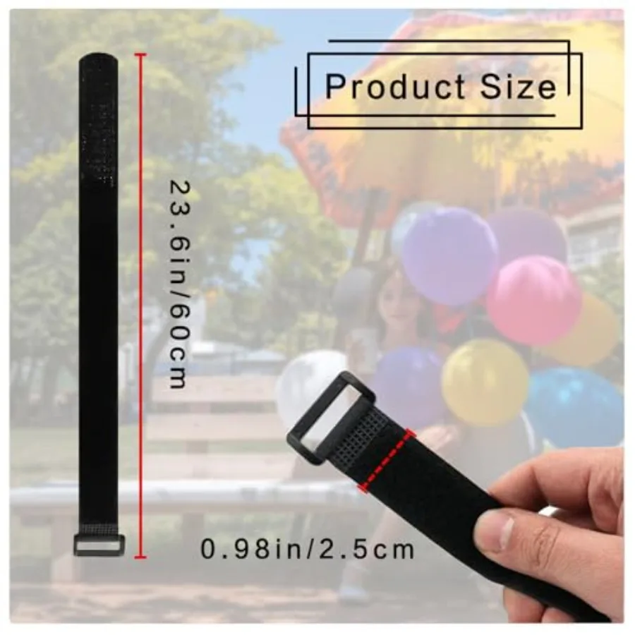 6 Pack Reusable Patio Umbrella Tie Strap, Nylon Self Adhesive Strap Adjustable Securing Straps for Parasol Multipurpose Patio U