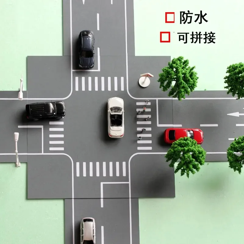 1/64 Scale Diy Miniature Highway Diorama สําหรับของเล่นรถ Diecast - สมจริง RC ฉากถนนอุปกรณ์เสริมสถานที่สําคัญ