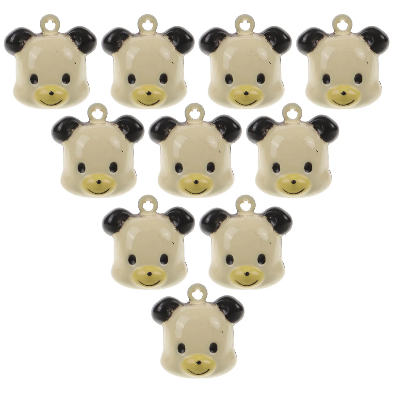 

10pcs Pet Collar Bell Charm Dog Head Pendant For Cat Kitten Durable Lightweight Small Bells For Crafts Diy Hanging Accessory