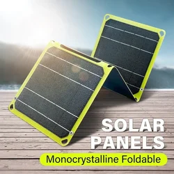 ETFE Solar Panel 21W 40W High Power Monocrystalline Waterproof Foldable Outdoor Cells Battery Charger for Mobile Phone Travel