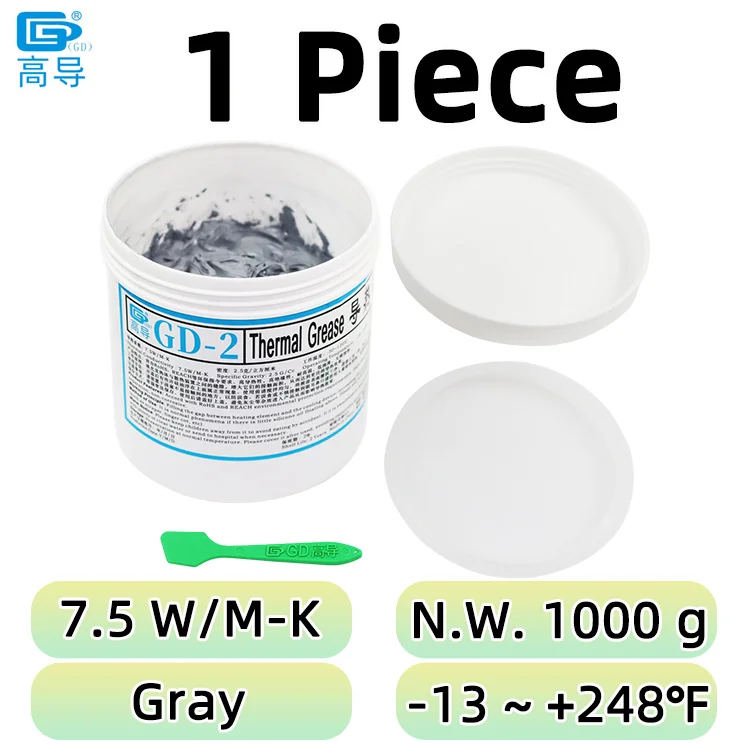 GD900 GD007 GD-2 Koelpasta Nettogewicht 1000g voor CPU GPU LED PS5 Printer Koeling Koeler Pasta Gips Koellichaam Compound CN