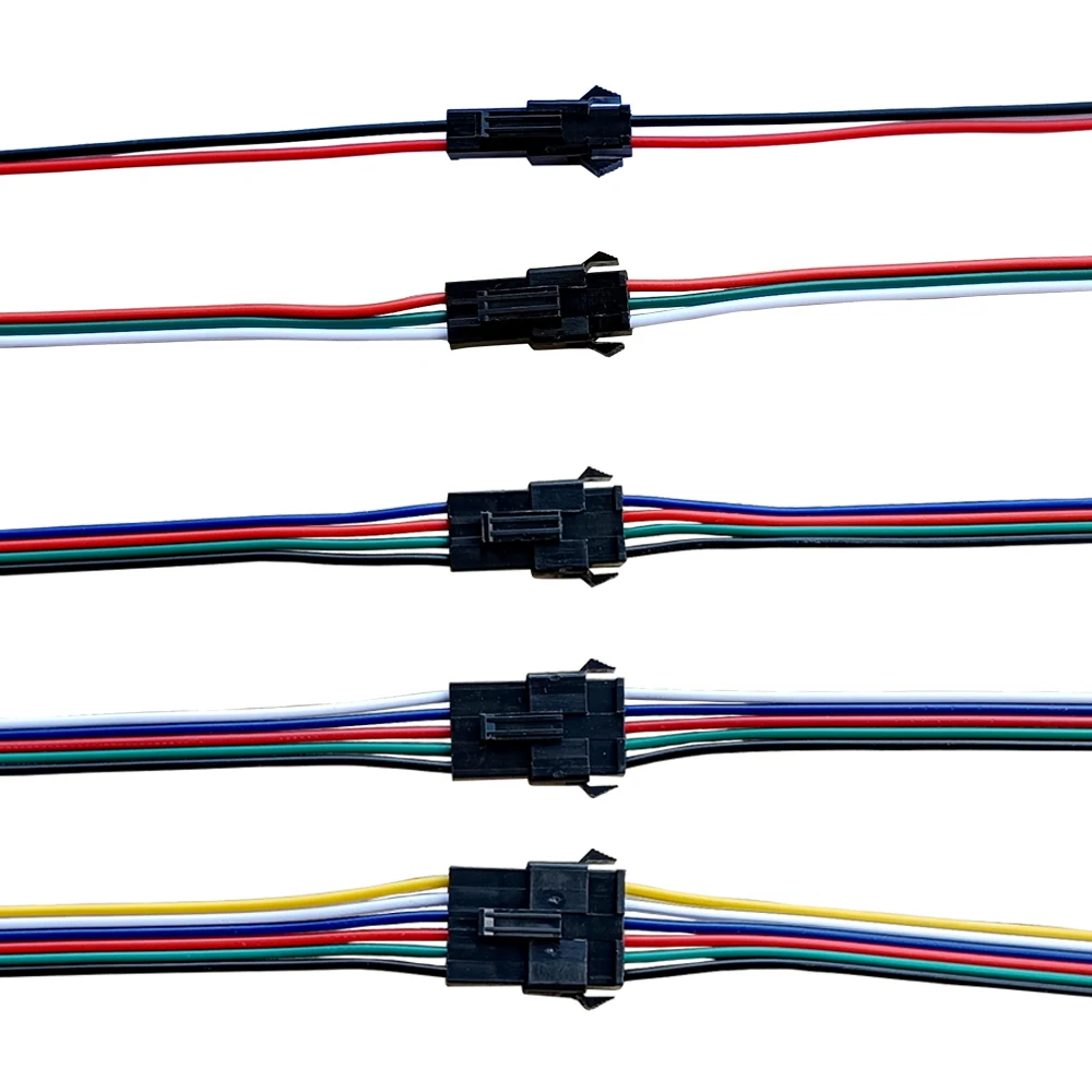 15cm Male/Female JST Connector 2Pin 3Pin 4Pin 5Pin 6Pin Wire Cable For WS2812B SK6812 WS2811 RGBW LED Strip Driver 5-50 Pairs