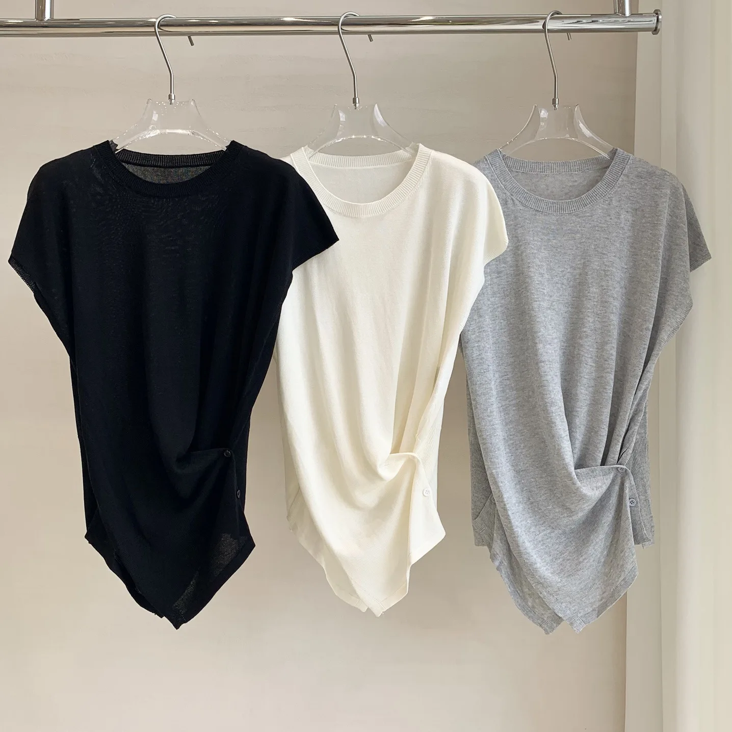 Summer New All-match Cross-kink Sweater
