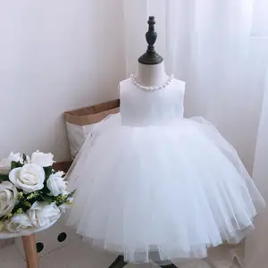 Kinder elegantes Prinzessinkleid für Rückenless Girls Baby Baby Mädchen 1. Geburtstag Taufe Tutu Hochzeitsfeier Mädchen Kleid 6 Hauptverkaufskleiderparty 10 Jahre - №6