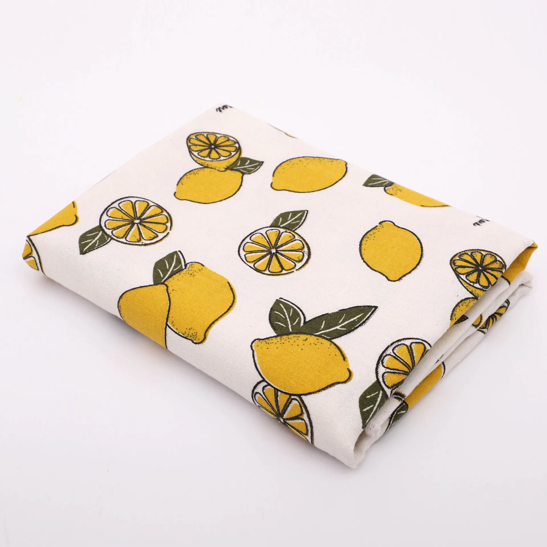 Watermelon Lemon Cartoon Pattern Cotton Linen Canvas DIY Bag Storage Basket Tablecloth Shooting Background Cloth Household