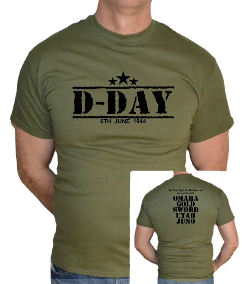 2024 D-DAY,1944,ARMY,NORMANDY, MILITARY,CHURCHILL,BEACHES,FUN T SHIRT men clothing harajuku graphic t shirts  oversized t shirt