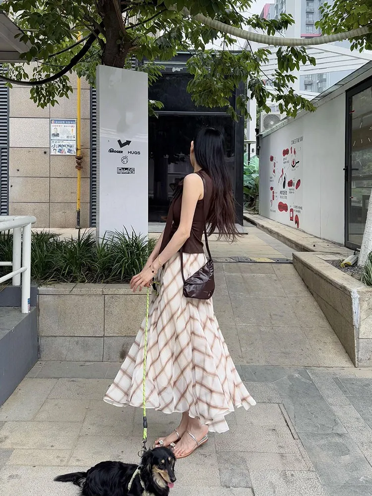 엘리 퓨어 컬러 슬림 베스트 여성 패션 디자인 매듭 벨트 탑 여름 신상 캐주얼 편안한 통기성